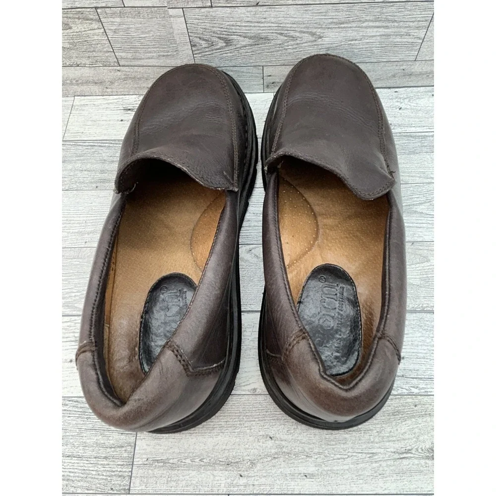 Born Shoes Mens Size 9.5 Leather Slip On Loafers‎ Comfort Handcrafted